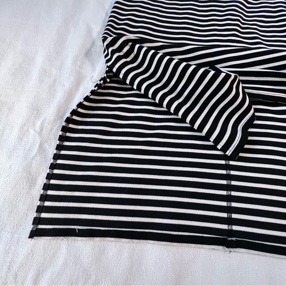 Entro Classic Contrast Black/White Stripe Midi Dress Sleeveless Women’s M, EUC - Picture 9 of 12